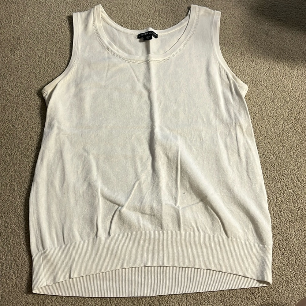 Covington large white tank top